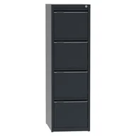 Szafy biurowe - KOVONA Metalowa szafa kartotekowa A4, 4 szuflady, kolor antracyt G23040.2.V6.2.2 - miniaturka - grafika 1
