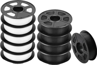 Filament do drukarek 3D SUNLU, średnica 1,75 mm, waga 10 kg, PLA PLUS 5WT 5BK - Filamenty i akcesoria do drukarek 3D - miniaturka - grafika 1