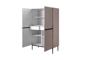 Kredens Nicole - antyczny róż MDF / czarne nóżki - Kredensy - miniaturka - grafika 6