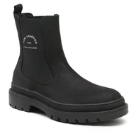 Botki męskie - Trzewiki KARL LAGERFELD KL11241F Black Nubuck - miniaturka - grafika 1