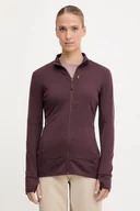 Bluzy damskie - Icebreaker bluza sportowa Merino 260 Quantum damska kolor fioletowy gładka IBBA56XQ0GW1 - miniaturka - grafika 1