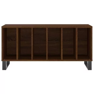 Szafka na płyty, brązowy dąb, 100x38x48 cm Lumarko! - Szafki RTV - miniaturka - grafika 3