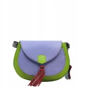 Torebki damskie - Torebka skórzana damska listonoszka oryginalna kolorowa zero waste OLIVKA - miniaturka - grafika 1