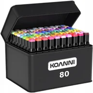 Przybory szkolne - MARKERY ALKOHOLOWE DWUSTRONNE KOANNI 80 SZT +ETUI - miniaturka - grafika 1