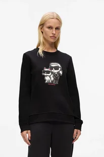 Karl Lagerfeld bluza damska kolor czarny z nadrukiem A4W20045 - Bluzy damskie - miniaturka - grafika 1