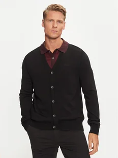Boss Kardigan Avac 50523574 Czarny Regular Fit - Swetry męskie - miniaturka - grafika 1