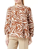 Bluzki damskie - Seidensticker Damska bluzka Regular Fit z długim rękawem, brązowa, 34, brązowy, 34 - miniaturka - grafika 1