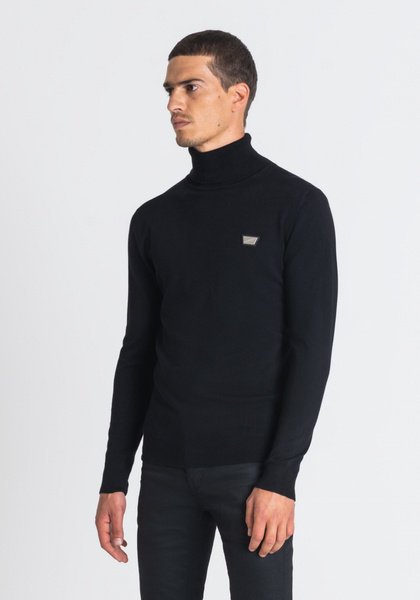 Golf Męski Antony Morato Slim Fit Czarny - Xxl