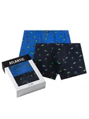 Majtki męskie - Granatowe zabawne nadruki bokserki męskie 95% bawełna Atlantic - komfort i swoboda ruchów - miniaturka - grafika 1