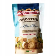 Pieczywo chrupkie - Grzanki Crostini z oliwą do sałatek 100g delikatne małe kosteczki Panealba - miniaturka - grafika 1