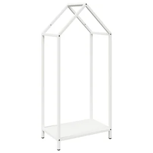 vidaXL Stojak na drewno opałowe, biały, 40x25x90 cm - Wózki magazynowe - miniaturka - grafika 1