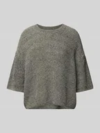 Swetry damskie - Sweter z dzianiny o kroju oversized z okrągłym dekoltem model ‘Paudie’ - miniaturka - grafika 1