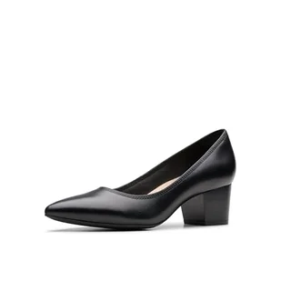 Clarks (__PLACEHOLDER_BRAND_10__ Leishouer ーー__PLACEHOLDER_BRAND_10__) Damskie__PLACEHOLDER_BRAND_10__ __PLACEHOLDER_BRAND_10__ ーーーーー czółenka, czarna skóra, 23,5 cm, Czarna skóra, 23.5 cm - Czółenka - miniaturka - grafika 1