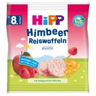 Przekąski dla dzieci - Hipp Malinowe wafelki ryżowe dla niemowląt od 8. miesiąca 30 g Bio - miniaturka - grafika 1