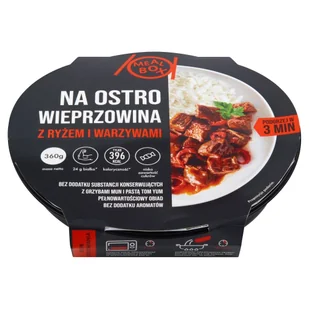 Meal Box Wieprzowina Na Ostro Z Ryżem I Warzywami 360G - Szybkie dania obiadowe - miniaturka - grafika 1