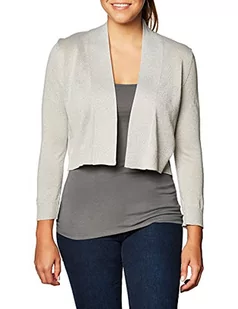 Calvin Klein Sweter damski Shrug, Dzianina srebrna lureksowa, XL - Swetry damskie - miniaturka - grafika 1