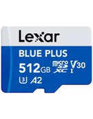 Karty pamięci - lexar Karta pamięci microSD 512GB C10 A2 U3 V30 170MB/s Blue Plus LMSBLPL512G-BNANG - miniaturka - grafika 1