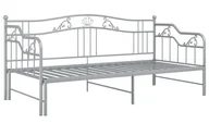 Łóżka - Szare rozkładane łóżko metalowe 90x200 cm N7-Z22 - miniaturka - grafika 1