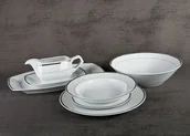 Serwisy obiadowe - Ćmielów Serwis obiadowy 6/22 Marcello Silver 259946 - miniaturka - grafika 1