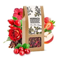 Herbata - Herbata owocowa Żurawinowo-truskawkowa hibiskus żurawina truskawki róża 50g - miniaturka - grafika 1