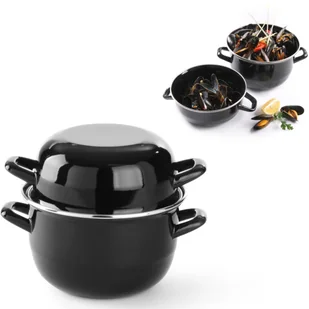 Hendi Garnek emaliowany do małży z pokrywką 3 l *produkt na zamówienie 625057 - Akcesoria gastronomiczne - miniaturka - grafika 2