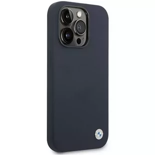 Etui na telefon BMW BMHMP14XSILNA do Apple iPhone 14 Pro Max 6,7" granatowy/navy Silicone Metal Logo MagSafe - Etui i futerały do telefonów - miniaturka - grafika 4