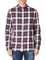 Koszule męskie - Tommy Jeans Męska koszula w kratkę w stylu casual, Deep Crimson/Multi Check, XS - miniaturka - grafika 1
