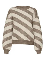 Swetry damskie - Vero Moda Sweter w kolorze jasnobrązowo-beżowym - miniaturka - grafika 1