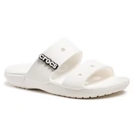 Klapki i japonki damskie - Crocs Klapki Classic Sandal 206761 White - miniaturka - grafika 1