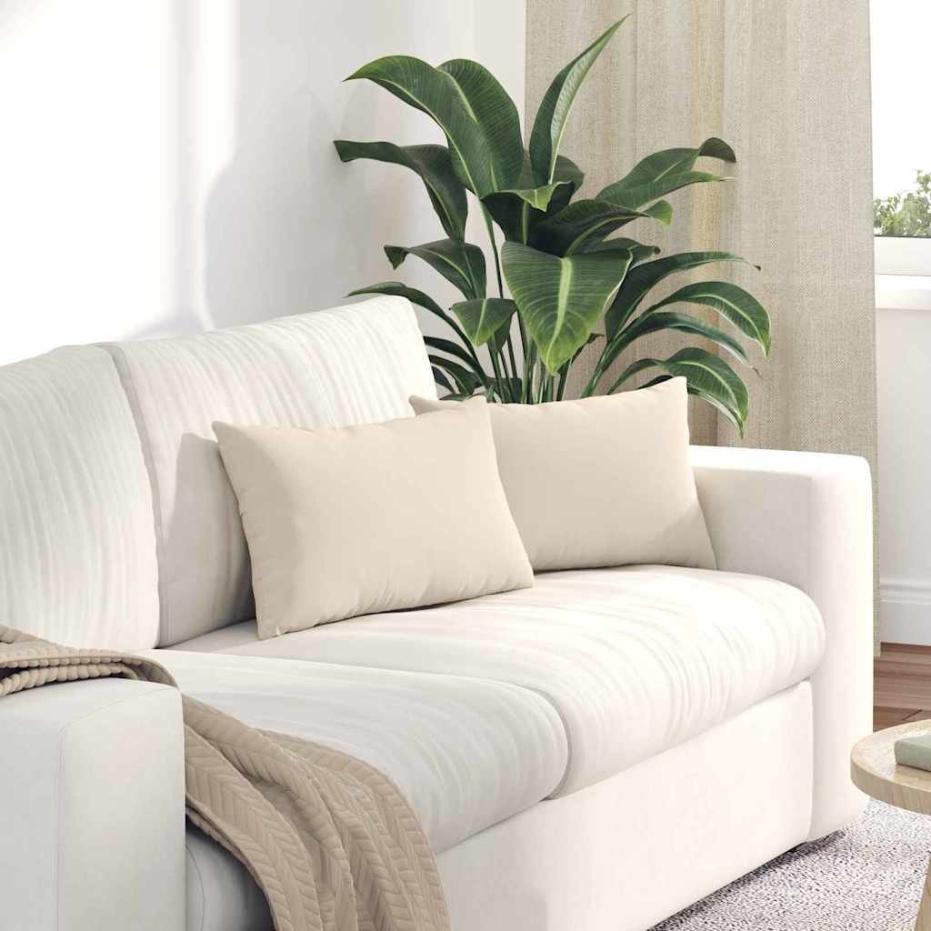 vidaXL vidaXL Poduszki na sofę 2 pcs Beżowy 50 x 30 cm tkanina