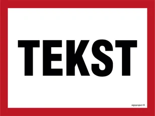 ZNAK NA ZAMÓWIENIE WZÓR B-013, PN - PŁYTA PCV 1MM; (600X450MM) - Systemy ekspozycyjne i znaki informacyjne - miniaturka - grafika 1