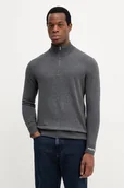 Swetry męskie - Pepe Jeans sweter z domieszką wełny męski kolor szary lekki z półgolfem PM7000012 - miniaturka - grafika 1