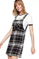 Sukienki - Trendyol Damska młoda mini dopasowana sukienka tkana, szaro-czarno-biała, 36, Szaro-czarno-biały, 34 - miniaturka - grafika 1