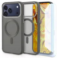 Etui i futerały do telefonów - Hello Case Etui Do Magsafe do Apple iPhone 17 Pro Szary, Pancerny, Matowy Szkło 9H - miniaturka - grafika 1