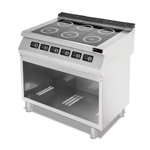 Resto Quality Kuchnia indukcyjna 6-palnikowa 21 kW 400V podstawa otwarta linia 900 RQ.PLS.9IND030 - Piece, kotły  i płyty grzejne gastronomiczne - miniaturka - grafika 1