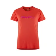 Koszulki i topy damskie - Damska Koszulka z krótkim rękawem CRAFT CORE ESSENCE LOGO TEE W 1911785-484000 – Pomarańczowy - miniaturka - grafika 1