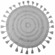 Dywany - Dywan z frędzlami bawełniany Bali szary śr. 100 cm - miniaturka - grafika 1