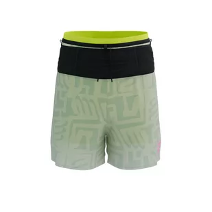 COMPRESSPORT Spodenki biegowe TRAIL RACING 2-IN-1 SHORT sugar/ice print - Spodnie sportowe damskie - miniaturka - grafika 1