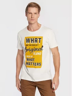 Koszulki i topy damskie - Blend T-Shirt 20714250 Biały Regular Fit - grafika 1