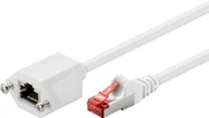 Pozostałe akcesoria sieciowe - Przedłużacz internetowy LAN RJ45 kat. 6 F/UTP biały 0.5 m - miniaturka - grafika 1