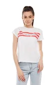 Koszulki i topy damskie - WRANGLER SS RAINBOW TEE WHITE W7ZBEV989 L - miniaturka - grafika 1