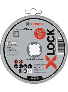Bosch Cutting disc X-LOCK 125 x 1.6 mm 10 pcs. - Akcesoria do elektronarzędzi - miniaturka - grafika 1