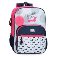 Plecaki szkolne i tornistry - Roll Road Teckel Plecak szkolny na kółkach Wielobarwny 30x38x12 cm Poliester 13,68 l, Biały, Talla única, Plecak szkolny z możliwością dostosowania do wózka - miniaturka - grafika 1