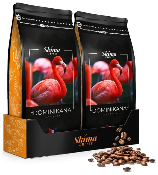 Kawa ziarnista 1kg x2 DOMINIKANA 100% ARABICA Świeża do ekspres SkimaCoffee