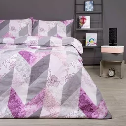 Darymex Pościel bawełniana 220x200 fioletowa wrzosowa geometria 71468/1 Cottonlove 6 - Pościel - miniaturka - grafika 1