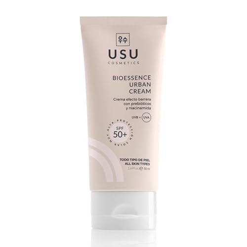 Krem do twarzy na dzień - Bioessence Urban Cream - 50 ml - efekt bariery z prebiotykami i niacynamidem - SPF 50+ - idealny dla wszystkich typów skóry - USU Cosmetics