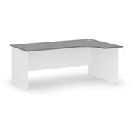 Biurka - Biurko narożne PRIMO WHITE, 1800 x 1200 mm, prawe, biały/grafit - miniaturka - grafika 1