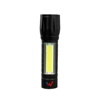 Latarki - W WONDER FULL ENERGY Mini latarka 100 lumenów 2 w 1 z boczną lampą COB, IP44, 3 tryby oświetlenia, latarka akumulatorowa - miniaturka - grafika 1