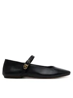 Baleriny - Tommy Hilfiger Baleriny Leather Maryjane Ballerina FW0FW08651 Czarny - miniaturka - grafika 1