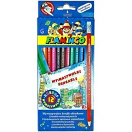 Przybory szkolne - Hasta Kredki Wymazywalne 12/180 Flamingo 361503 Wb - miniaturka - grafika 1